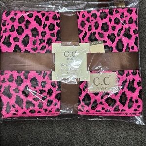 C.C Baby Pink Leopard Blanket